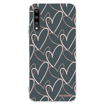 Picasee átlátszó szilikon tok az alábbi mobiltelefonokra Honor 9X Pro - Lots of love