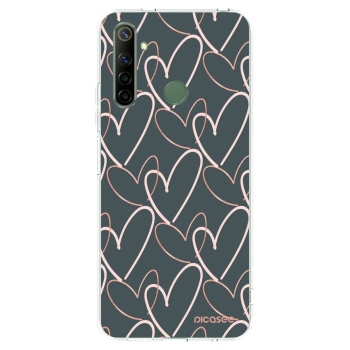 Picasee átlátszó szilikon tok az alábbi mobiltelefonokra Realme 6i - Lots of love