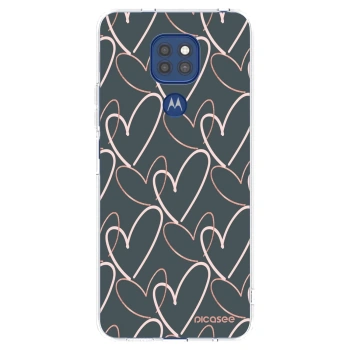 Picasee átlátszó szilikon tok az alábbi mobiltelefonokra Motorola Moto G9 Play - Lots of love