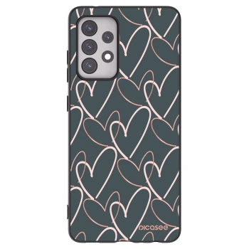 Picasee fekete szilikon tok az alábbi mobiltelefonokra Samsung Galaxy A52 5G A525F - Lots of love