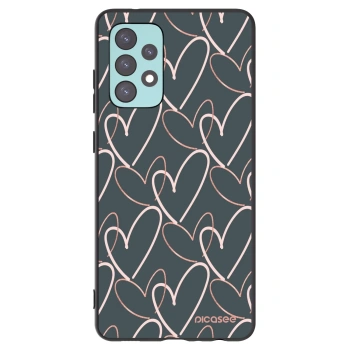 Picasee fekete szilikon tok az alábbi mobiltelefonokra Samsung Galaxy A72 A725F - Lots of love