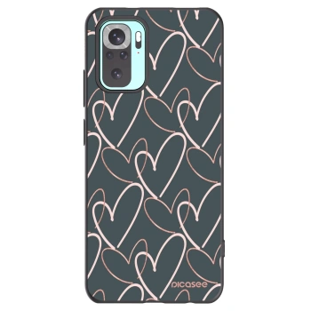 Picasee fekete szilikon tok az alábbi mobiltelefonokra Xiaomi Redmi Note 10 Pro - Lots of love