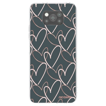 Picasee fekete szilikon tok az alábbi mobiltelefonokra Xiaomi Poco X3 Pro - Lots of love