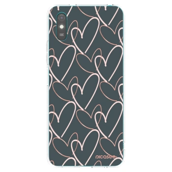 Picasee átlátszó szilikon tok az alábbi mobiltelefonokra Xiaomi Redmi 9AT - Lots of love