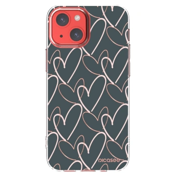 Picasee átlátszó szilikon tok az alábbi mobiltelefonokra Apple iPhone 13 mini - Lots of love