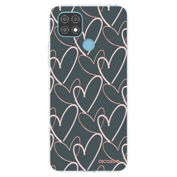 Picasee átlátszó szilikon tok az alábbi mobiltelefonokra Realme C21 - Lots of love