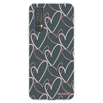 Picasee átlátszó szilikon tok az alábbi mobiltelefonokra Realme 7 - Lots of love