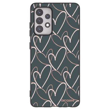 Picasee fekete szilikon tok az alábbi mobiltelefonokra Samsung Galaxy A52s 5G A528B - Lots of love