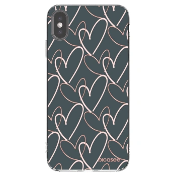 Picasee átlátszó szilikon tok az alábbi mobiltelefonokra Apple iPhone XS Max - Lots of love