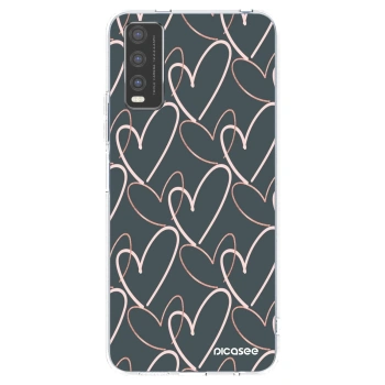 Picasee átlátszó szilikon tok az alábbi mobiltelefonokra Vivo Y20s - Lots of love