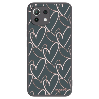 Picasee fekete szilikon tok az alábbi mobiltelefonokra Xiaomi 11 Lite 5G NE - Lots of love