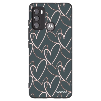 Picasee fekete szilikon tok az alábbi mobiltelefonokra Motorola Moto G60 - Lots of love