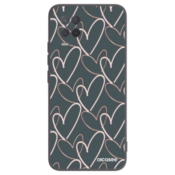 Picasee fekete szilikon tok az alábbi mobiltelefonokra Realme 8 5G - Lots of love