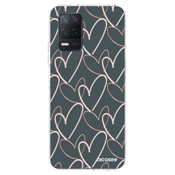 Picasee átlátszó szilikon tok az alábbi mobiltelefonokra Realme 8 5G - Lots of love