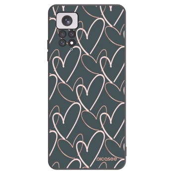 Picasee fekete szilikon tok az alábbi mobiltelefonokra Xiaomi Redmi Note 11 - Lots of love