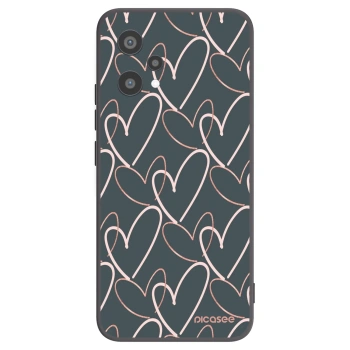 Picasee fekete szilikon tok az alábbi mobiltelefonokra Realme 9 Pro 5G - Lots of love