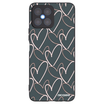 Picasee fekete szilikon tok az alábbi mobiltelefonokra Honor X8 4G - Lots of love