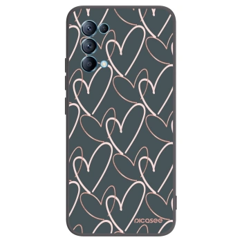 Picasee fekete szilikon tok az alábbi mobiltelefonokra OPPO Reno 5 5G - Lots of love