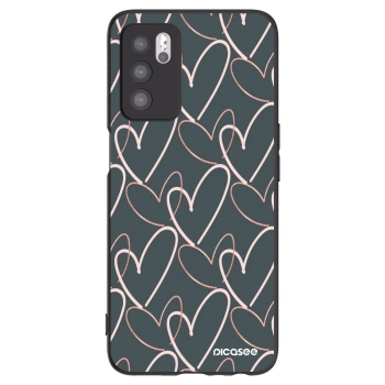 Picasee fekete szilikon tok az alábbi mobiltelefonokra OPPO A16 - Lots of love