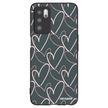 Picasee fekete szilikon tok az alábbi mobiltelefonokra OPPO A16s - Lots of love