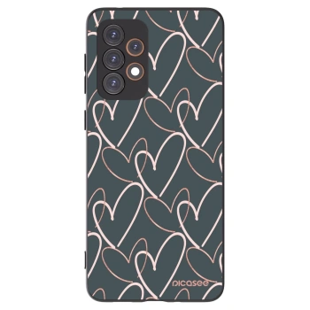 Picasee fekete szilikon tok az alábbi mobiltelefonokra Samsung Galaxy A33 5G A336 - Lots of love