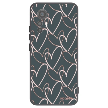 Picasee fekete szilikon tok az alábbi mobiltelefonokra Xiaomi 12 Lite - Lots of love