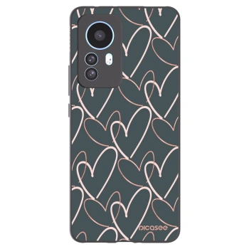 Picasee fekete szilikon tok az alábbi mobiltelefonokra Xiaomi 12T Pro - Lots of love