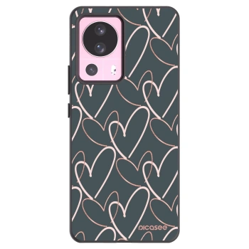 Picasee fekete szilikon tok az alábbi mobiltelefonokra Xiaomi 13 Lite - Lots of love