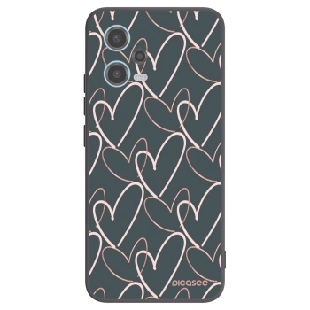 Picasee fekete szilikon tok az alábbi mobiltelefonokra Xiaomi Redmi Note 12 5G - Lots of love