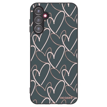 Picasee fekete szilikon tok az alábbi mobiltelefonokra Samsung Galaxy A14 4G A145R - Lots of love