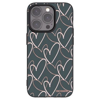 Picasee fekete szilikon tok az alábbi mobiltelefonokra Apple iPhone 15 Pro - Lots of love