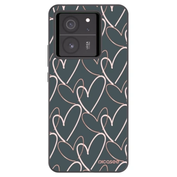 Picasee fekete szilikon tok az alábbi mobiltelefonokra Xiaomi 13T Pro - Lots of love