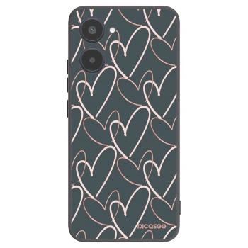 Picasee fekete szilikon tok az alábbi mobiltelefonokra Realme 10 4G - Lots of love