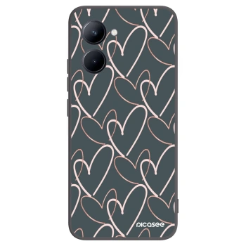 Picasee fekete szilikon tok az alábbi mobiltelefonokra Realme C33 (2023) - Lots of love