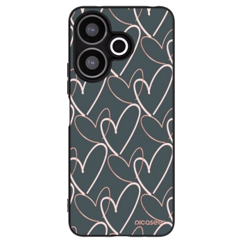 Picasee fekete szilikon tok az alábbi mobiltelefonokra Xiaomi Redmi 13 4G - Lots of love