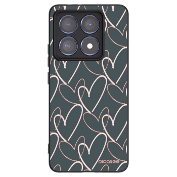 Picasee fekete szilikon tok az alábbi mobiltelefonokra Xiaomi 14T Pro - Lots of love