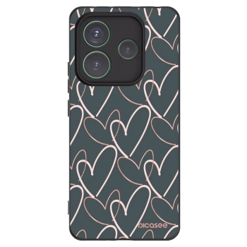 Picasee fekete szilikon tok az alábbi mobiltelefonokra Xiaomi Redmi Note 14 5G - Lots of love