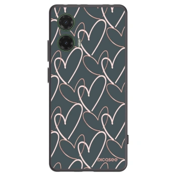 Picasee fekete szilikon tok az alábbi mobiltelefonokra Motorola Moto G35 5G - Lots of love