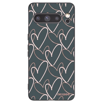 Picasee fekete szilikon tok az alábbi mobiltelefonokra Google Pixel 8 Pro - Lots of love