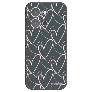 Picasee fekete szilikon tok az alábbi mobiltelefonokra Xiaomi Redmi 15C 5G - Lots of love