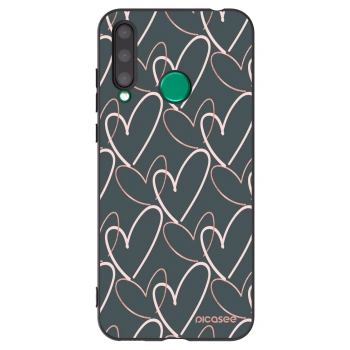 Picasee fekete szilikon tok az alábbi mobiltelefonokra Honor 20 Lite - Lots of love