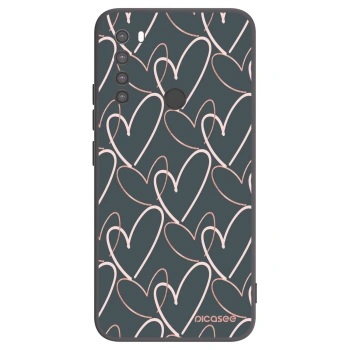 Picasee fekete szilikon tok az alábbi mobiltelefonokra Xiaomi Redmi Note 8 - Lots of love