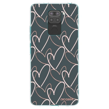 Picasee fekete szilikon tok az alábbi mobiltelefonokra Xiaomi Redmi Note 9 - Lots of love