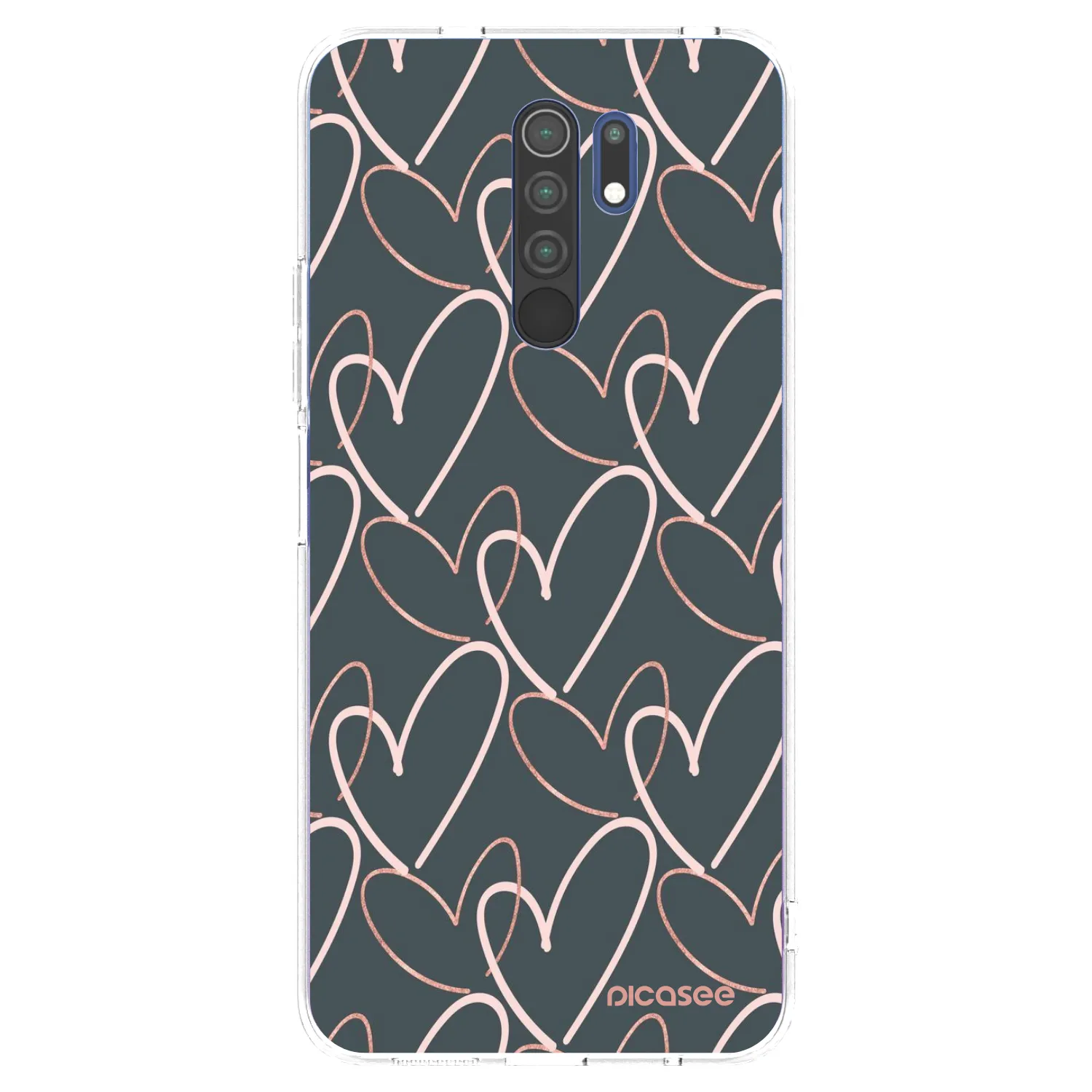 Picasee átlátszó szilikon tok az alábbi mobiltelefonokra Xiaomi Redmi 9 - Lots of love