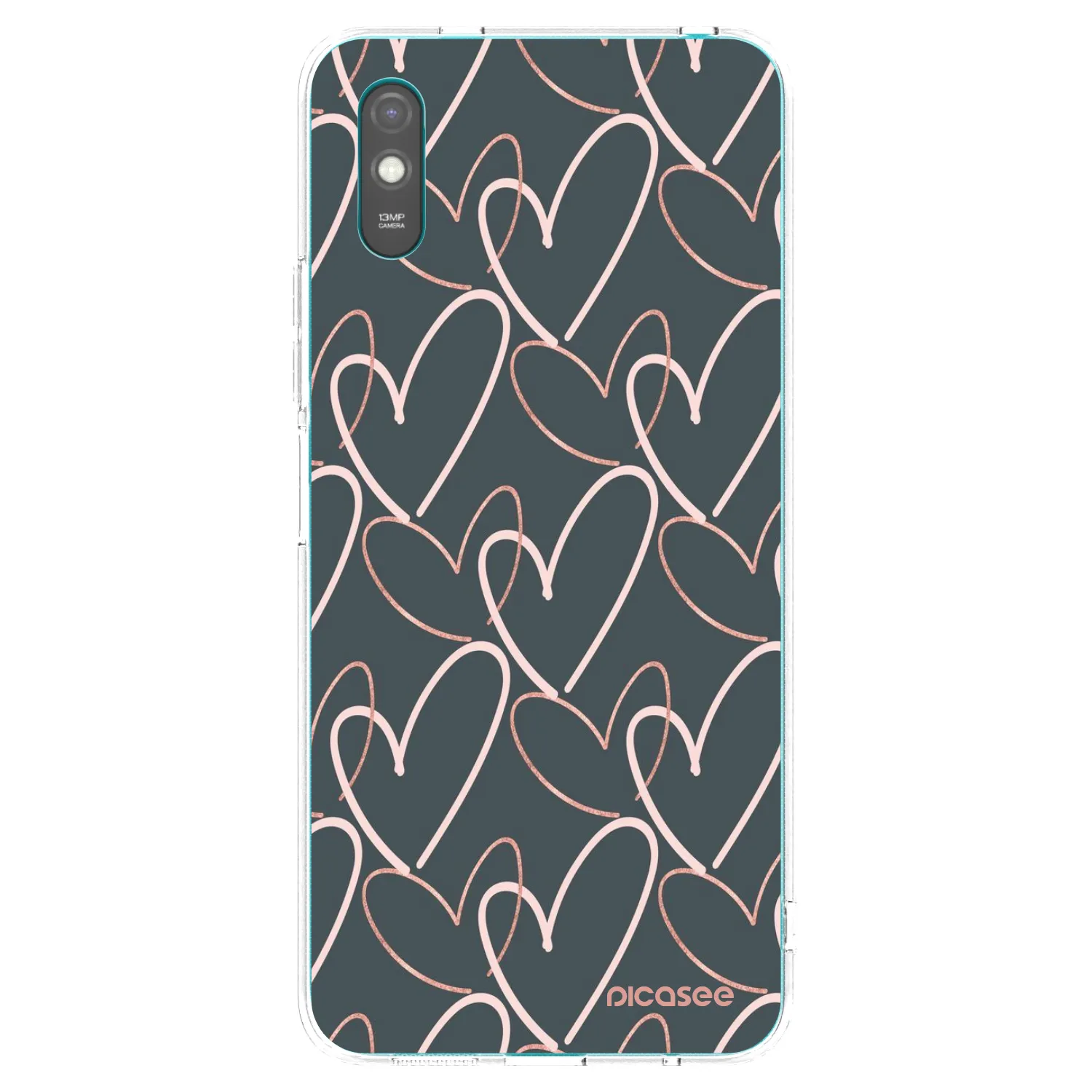 Picasee átlátszó szilikon tok az alábbi mobiltelefonokra Xiaomi Redmi 9A - Lots of love