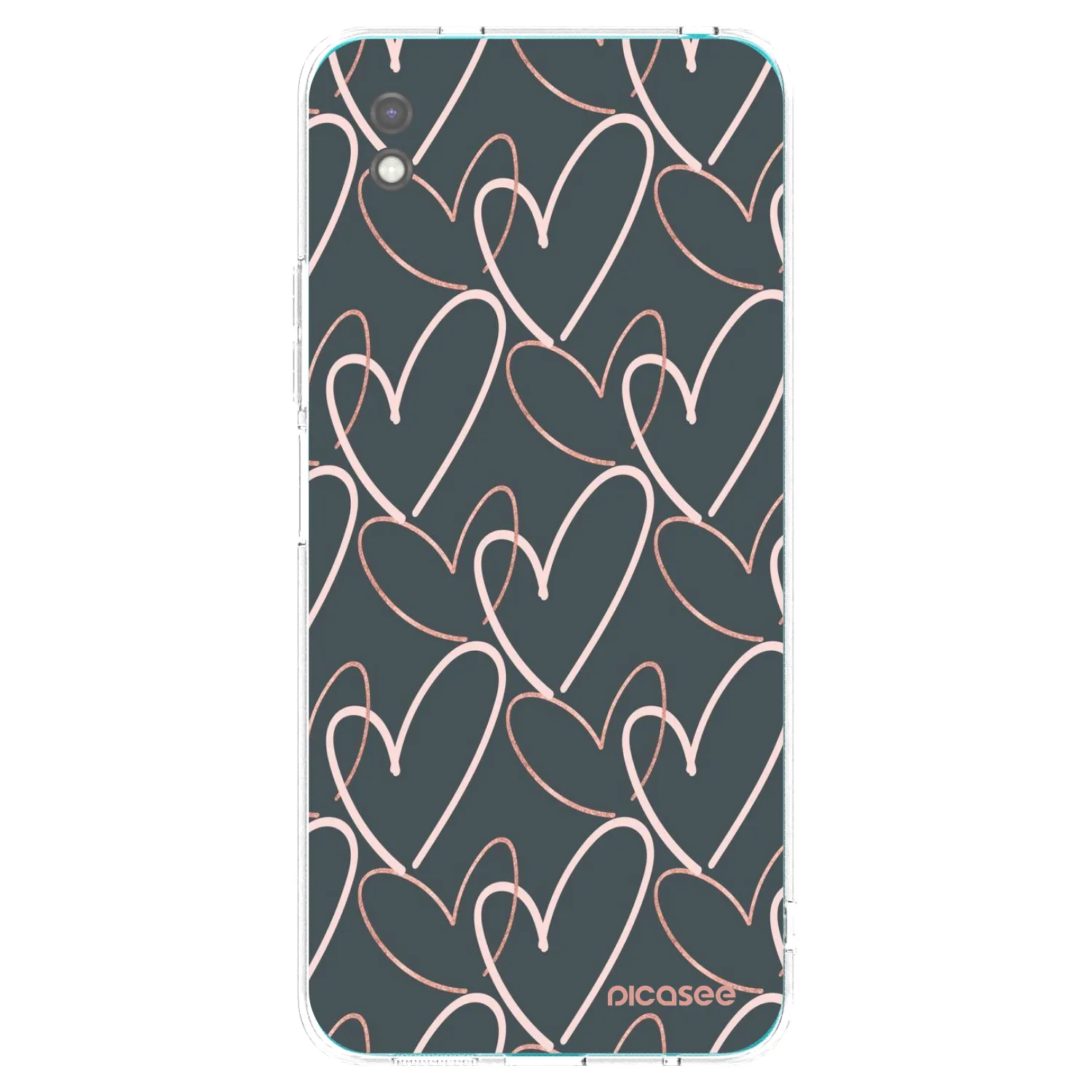 Picasee fekete szilikon tok az alábbi mobiltelefonokra Xiaomi Redmi 9A - Lots of love