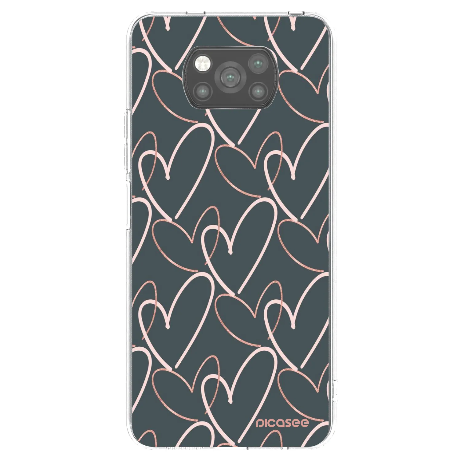 Picasee fekete szilikon tok az alábbi mobiltelefonokra Xiaomi Poco X3 - Lots of love