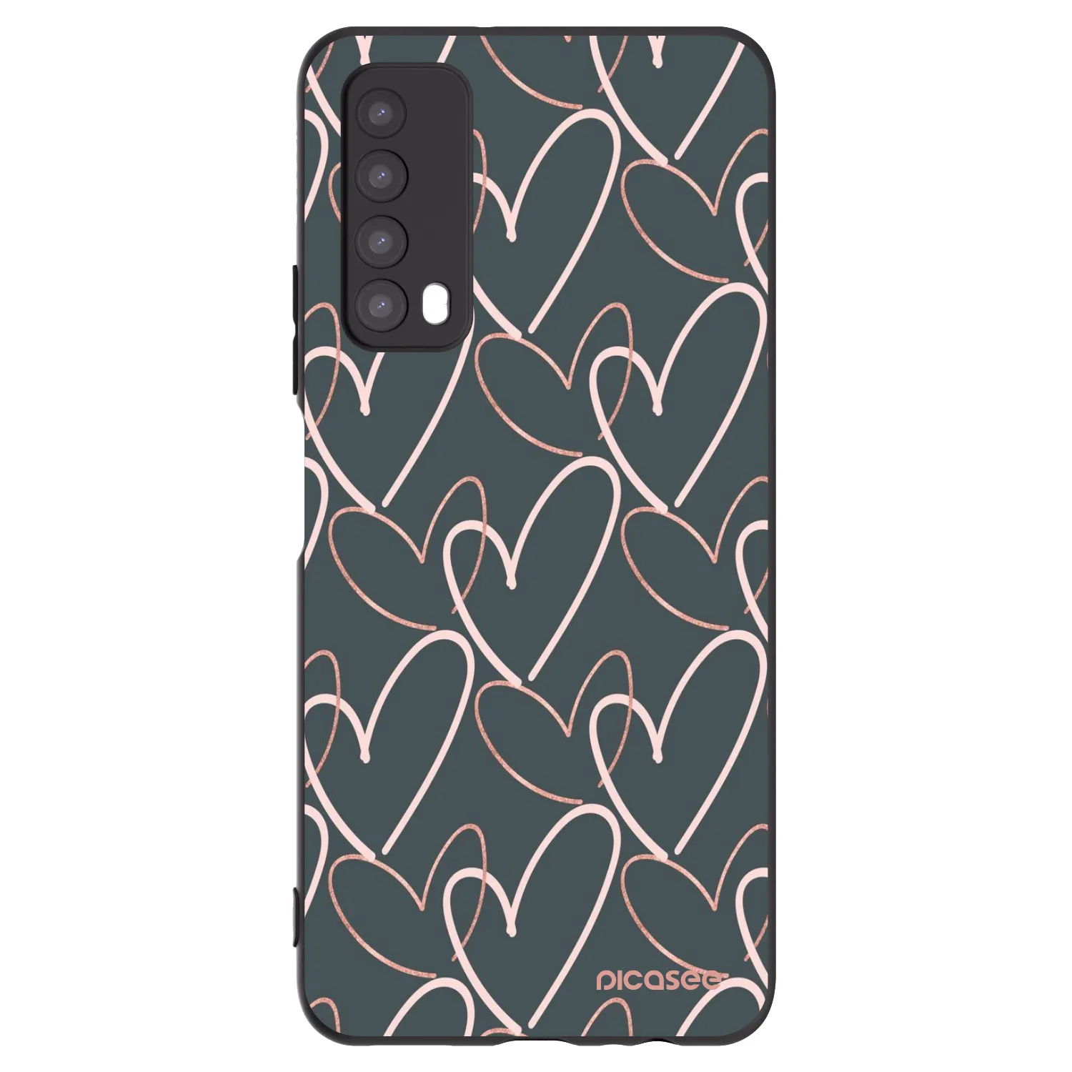 Picasee fekete szilikon tok az alábbi mobiltelefonokra Huawei P Smart 2021 - Lots of love