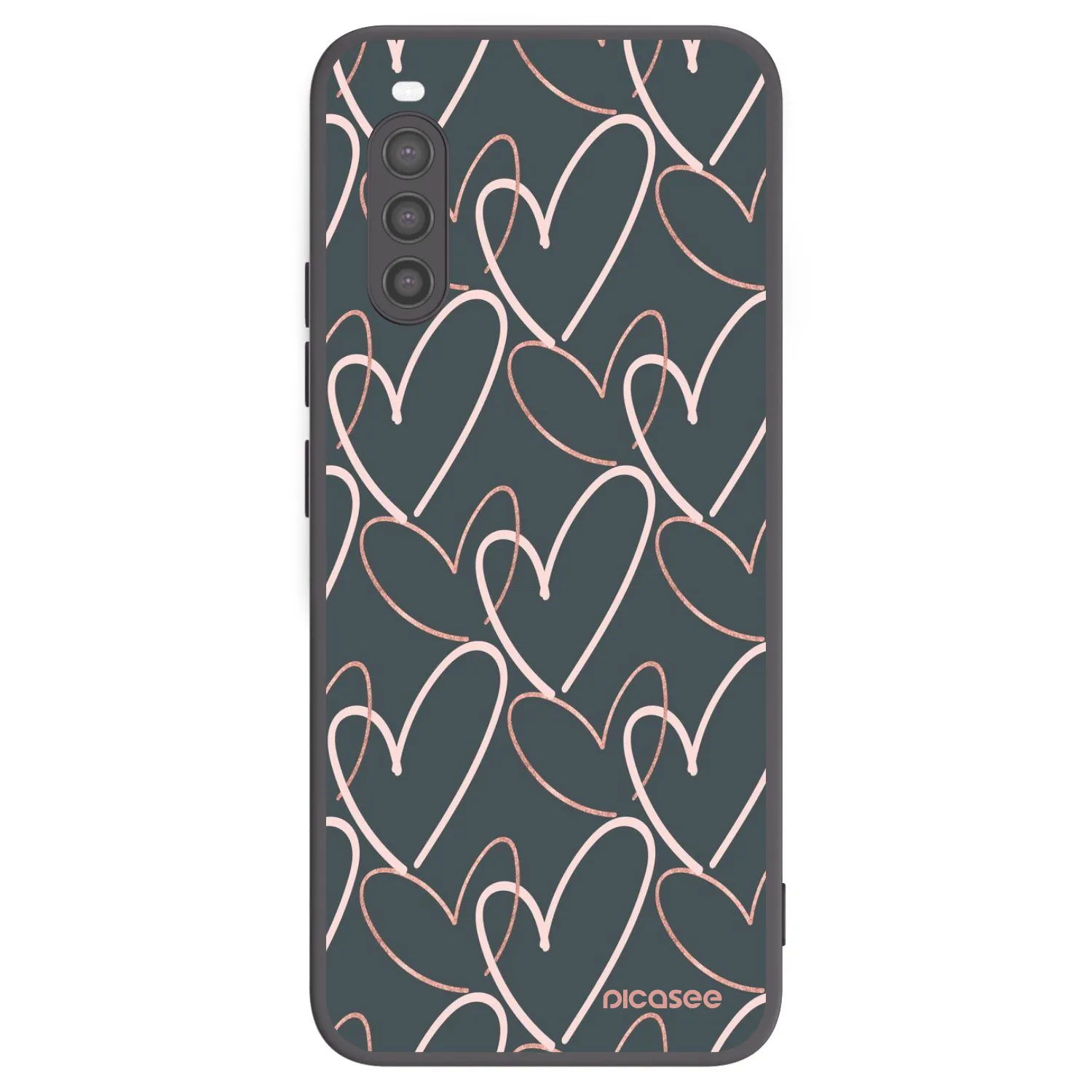 Picasee fekete szilikon tok az alábbi mobiltelefonokra Sony Xperia 10 II - Lots of love