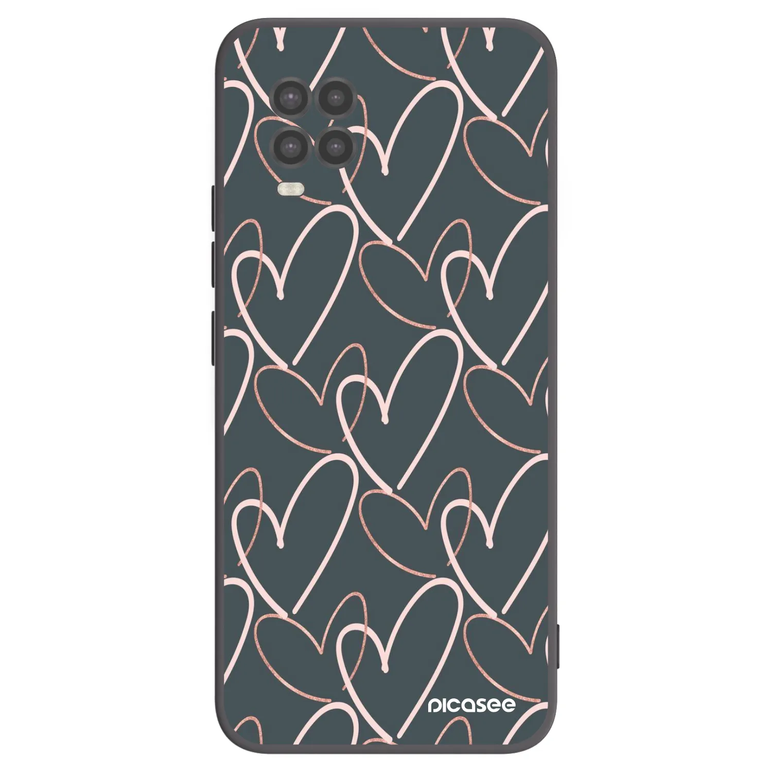 Picasee fekete szilikon tok az alábbi mobiltelefonokra Xiaomi Mi 10 Lite - Lots of love